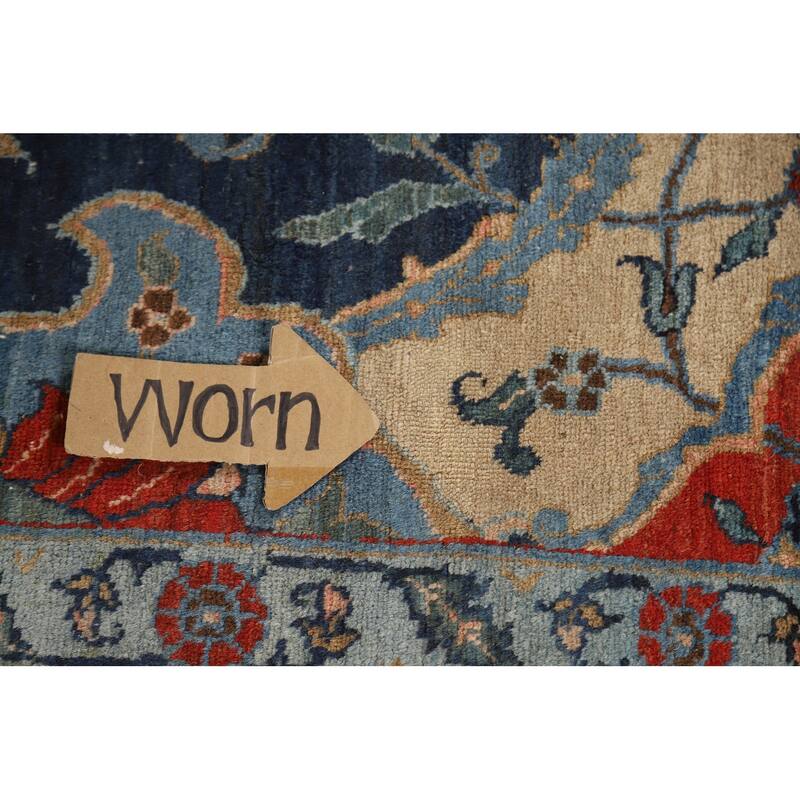 Medallion Tabriz Oriental Vintage Area Rug Hand-Knotted Wool Carpet - 6'7"x 9'7"