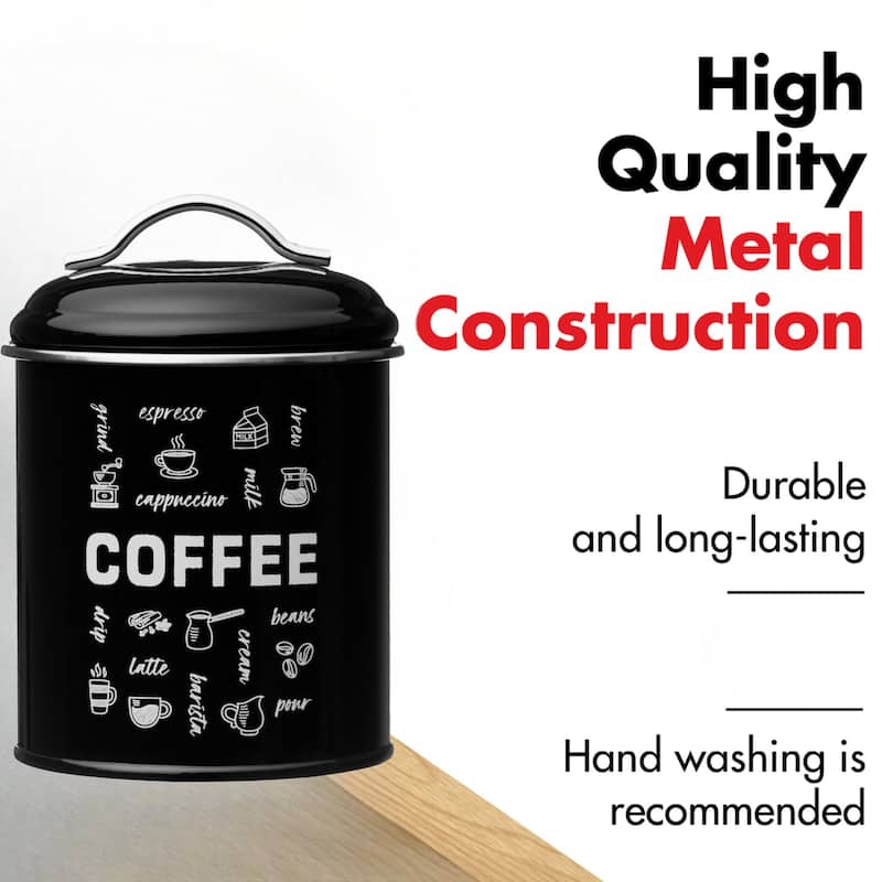 Amici Home Coffee Fix Metal Coffee Canister 36 Ounce - 36 oz