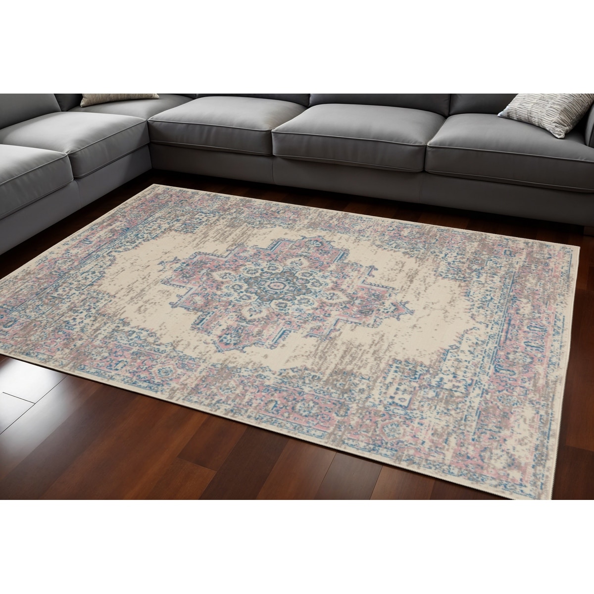 Rufo Power Loomed Traditional Durable Area Rug By HomeRoots - 108' X '72' X '0.5