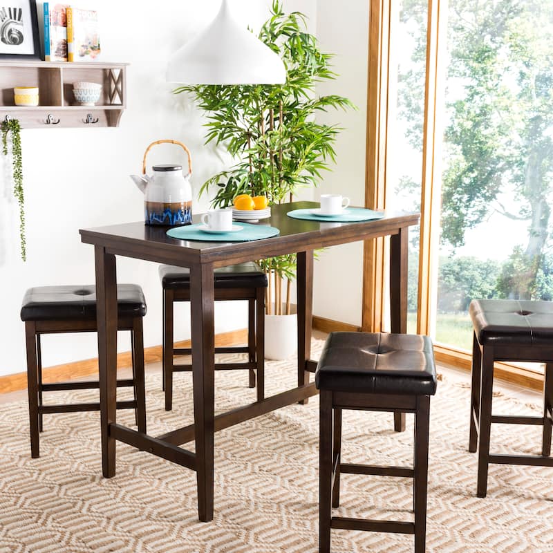 SAFAVIEH Coletta Dark Brown 5-Piece Pub Set - 48" x 24" x 36" - 48Wx24Dx36H