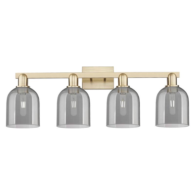 Innovations Lighting 716-4W-12-33 Bella Vanity Bella 4 Light 33" Wide - Champagne Bronze / Light Smoke