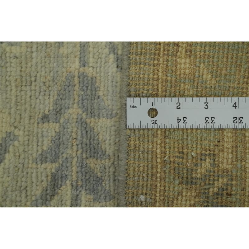 Vegetable Dye Wool Oushak Turkish Large Rug, Medallion Geometric Carpet - 14' 7'' X 12' 2''