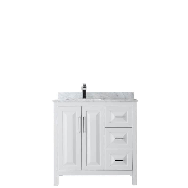 Daria 36-inch Single Vanity, Marble Top, No Mirror