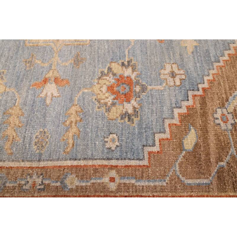 ECARPETGALLERY Hand-knotted Jules Sultane Light Denim Blue Wool Rug - 7'11 x 9'11