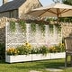 preview thumbnail 13 of 103, 72 in Metal Movable Planter Box with Trellis Privacy Screen Lockable Wheels