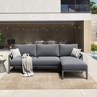 Ove Decors Madison 2-Piece Sectional Set in Grey