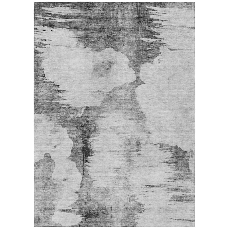 HomeRoots Abstract Transitional Rectangle Outdoor Rug