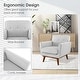 preview thumbnail 14 of 18, Costway Modern Accent Chair Upholstered Linen Fabric Armchair with - See Details