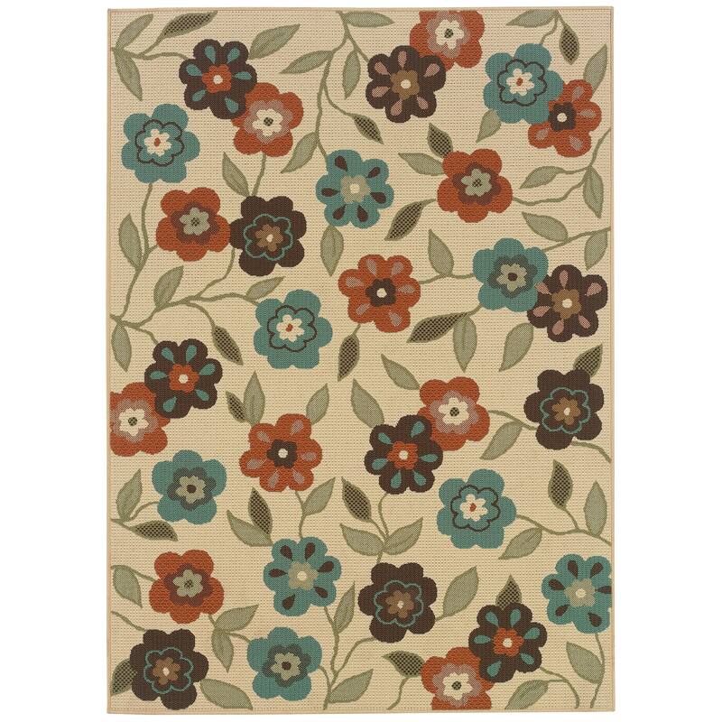 Vista Home Malta Floral Garden Indoor-Outdoor Area Rug