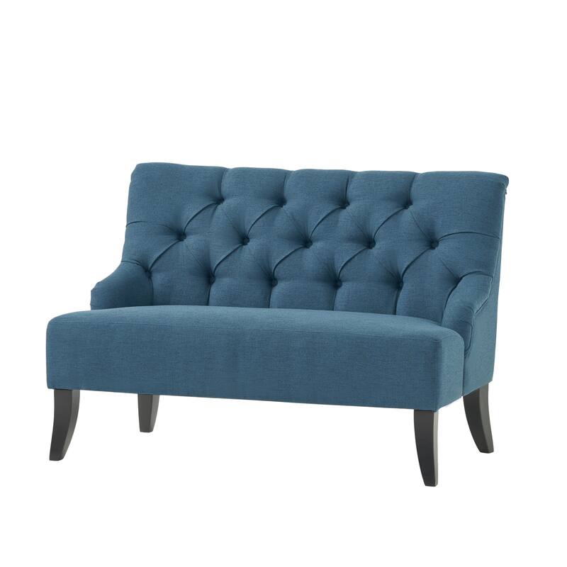 2-Seat Upholstered Loveseat with Tufted Backrest