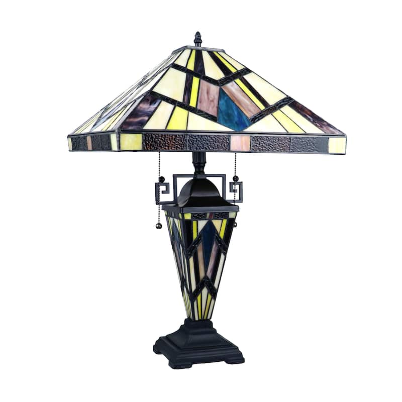 Tiffany Style Mission Design Blackish Bronze Table Lamp