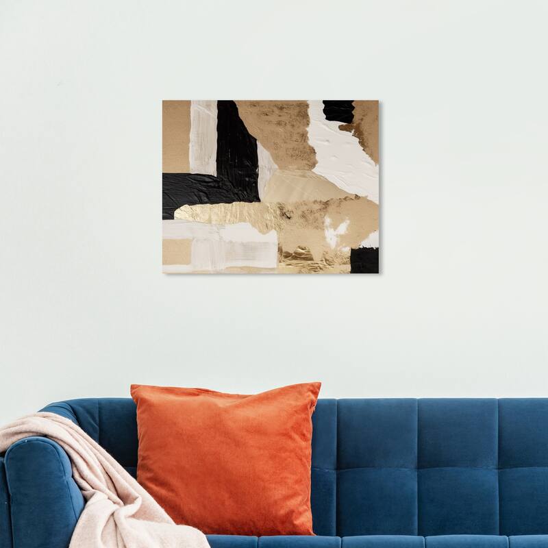 Wynwood Studio Canvas Abstract Glam Visual Textures Gold and Metallic Gold Glam Wall Art Canvas Print - 24 x 20