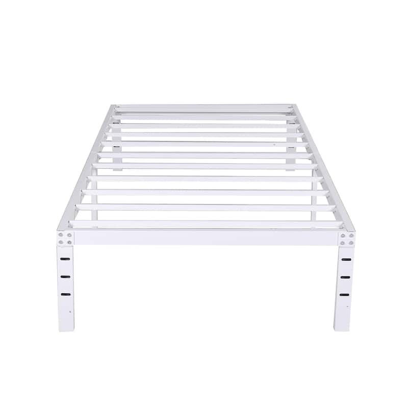 alazyhome 14 inch Metal Platform Bed Frame Steel Slat