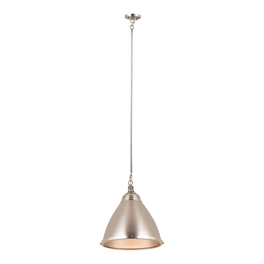 Elk Home Katelyn Brushed Steel With Metal Shade 1 Light Pendant
