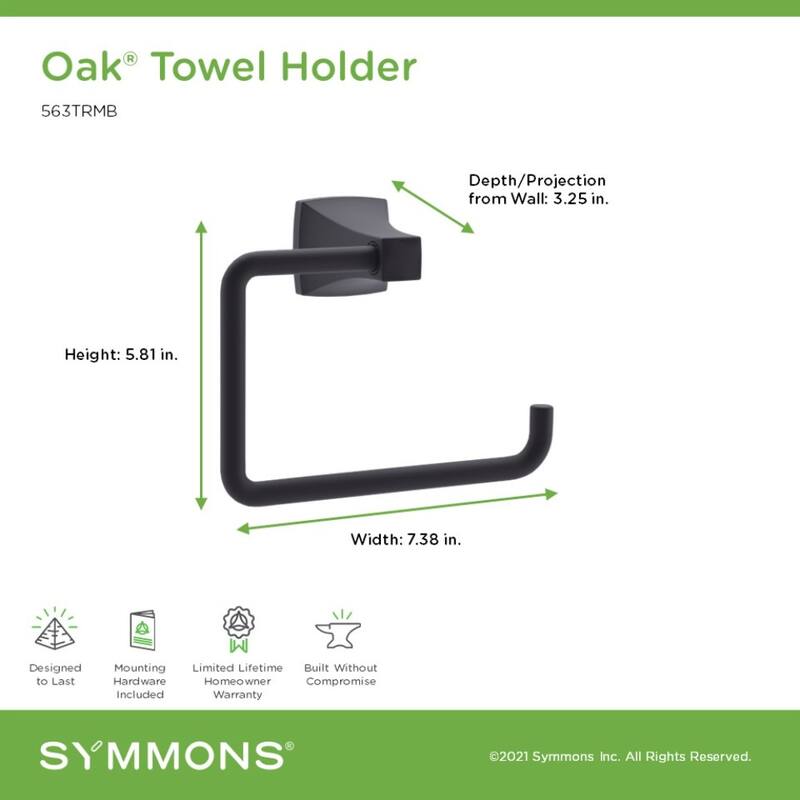 Symmons 563TR Oak 7-3/8" Wall Mounted Towel Ring