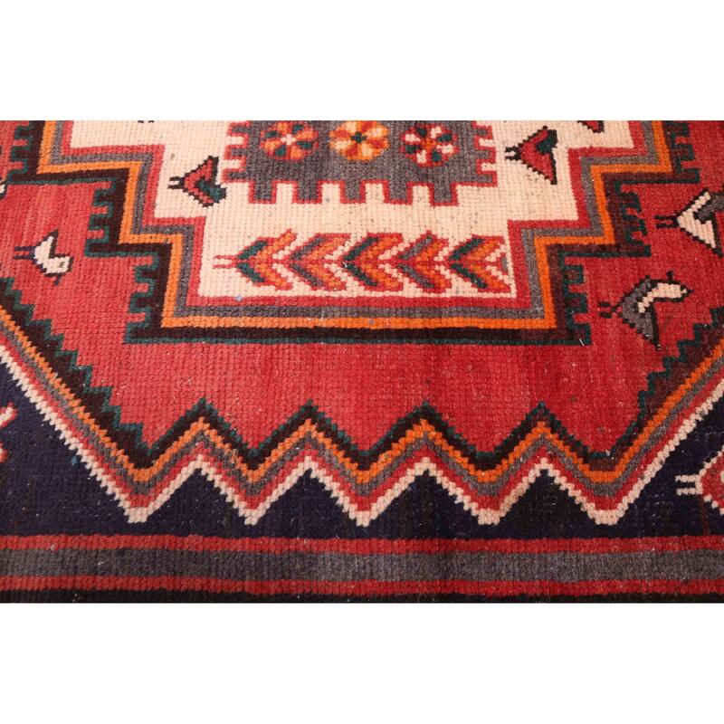 ECARPETGALLERY Hand-knotted Andelz Red Wool Rug - 4'4 x 7'4