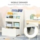 preview thumbnail 17 of 23, HOMCOM Kids Bookcase Multi-Shelf Rack Organizer with Storage Drawer - 23.5" x 11.75" x 35.5"