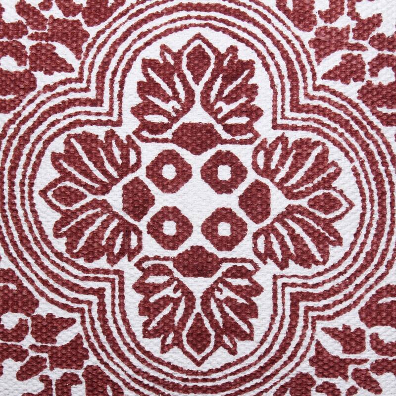 HomeRoots 20" X 20" Red White Purple And Pink 100% Cotton Geometric Zippered Pillow