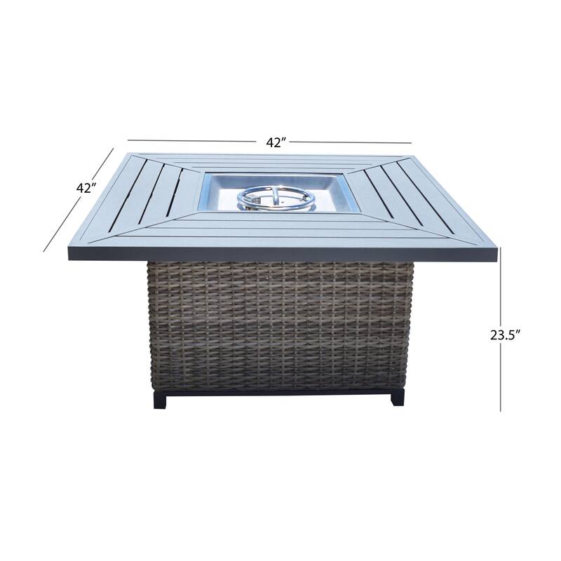 Abbyson Memphis Outdoor Fire Chat Table