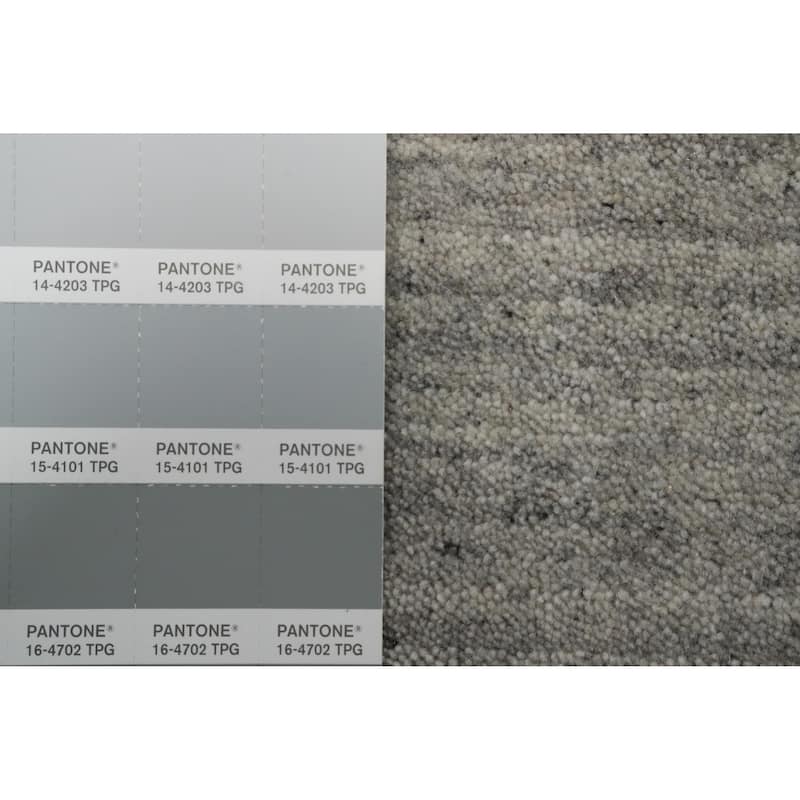 Hand Knotted Oriental 100% Wool Carpet Tribal Animal Pictorial Greys & Charcoal Gabbeh Area Rug - 7' 9'' X 5' 0''