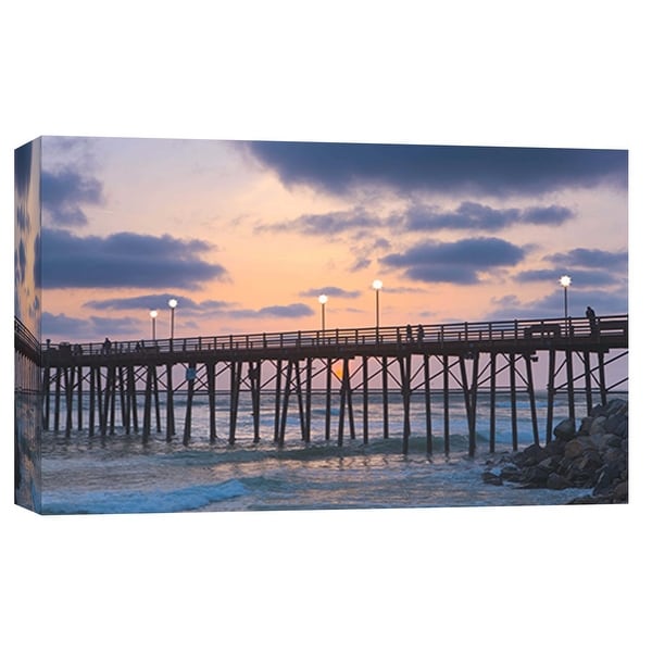 PTM Images 9-101968 PTM Canvas Collection 8" x 10" - "Oceanside Pier 3" Giclee Beaches and Waves Art Print on Canvas