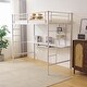 preview thumbnail 6 of 24, Twin Size Metal Loft Bed with Desk and Storage Shelves