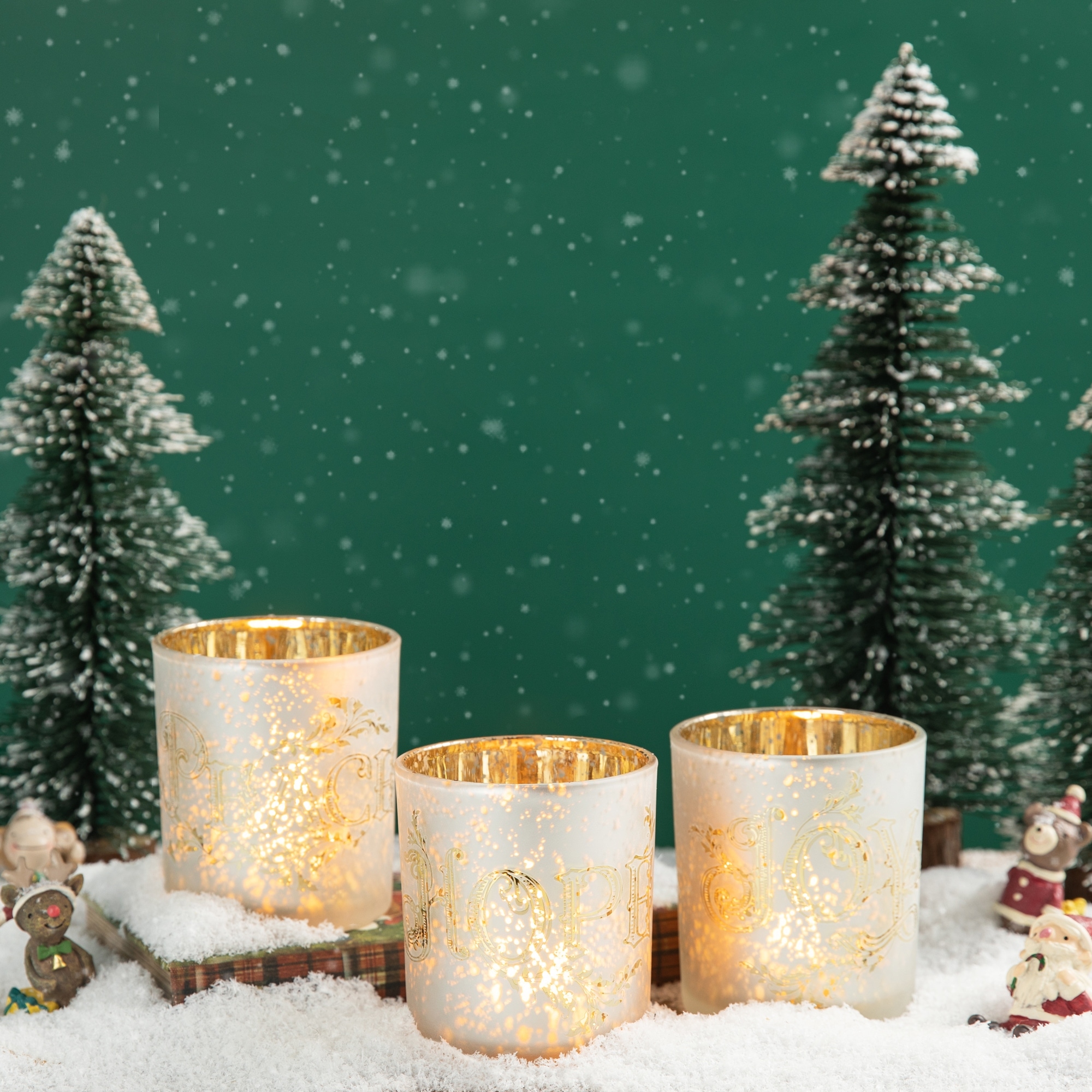 Christmas Candles and Candle Holders