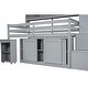 preview thumbnail 11 of 47, Wood Loft Bed Big Storage with Under-Bed Desk, Drawers, Shelves