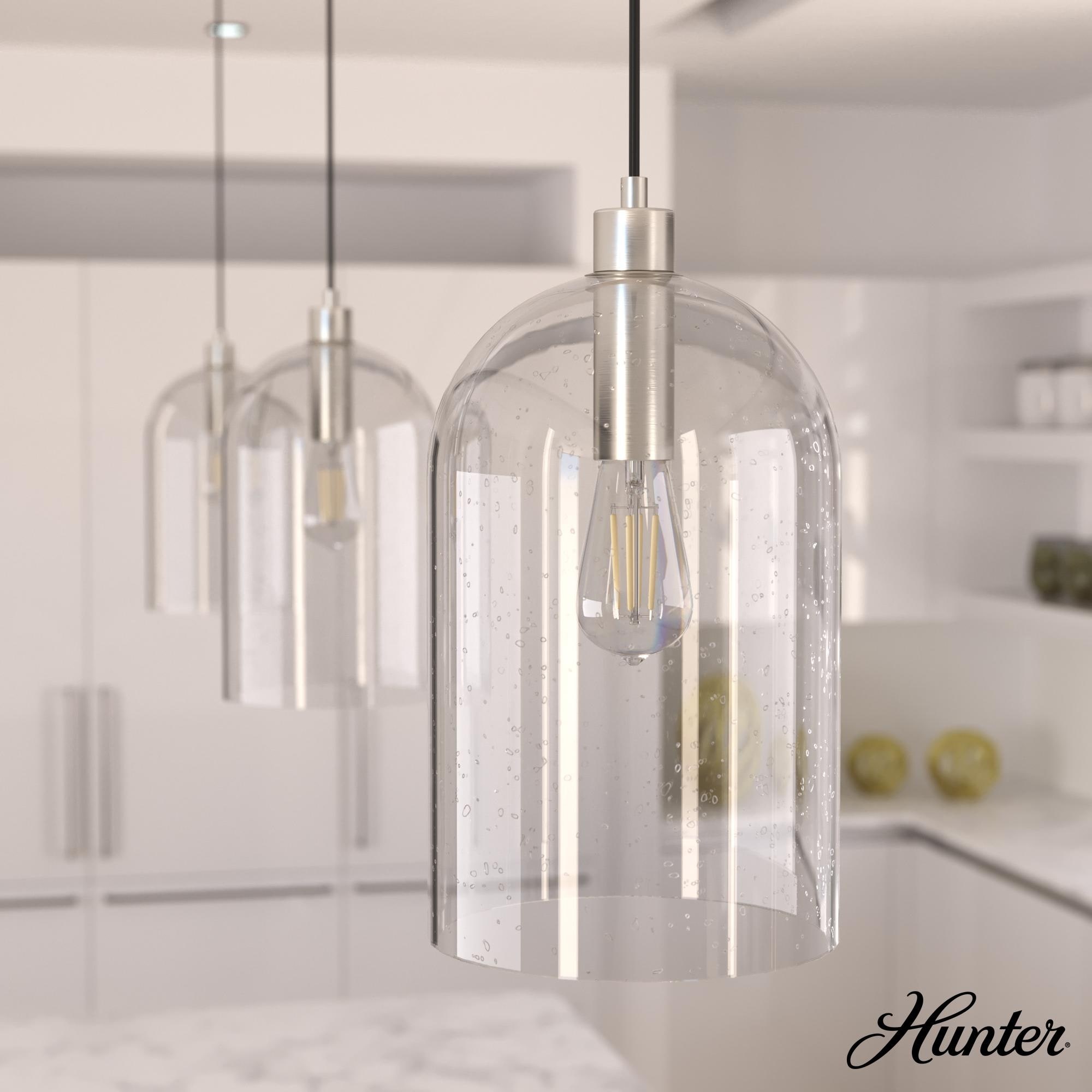 Hunter 16" Lochemeade 1-Light Pendant - Kitchen Island, Dining Room, Bedroom - Modern Farmhouse, Contemporary, Industrial