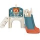 preview thumbnail 8 of 15, Climbing Crawling Playhouse Freestanding Arch Tunnel With Slide Ring Toss Basketball Hoop Toy Storage Organizer