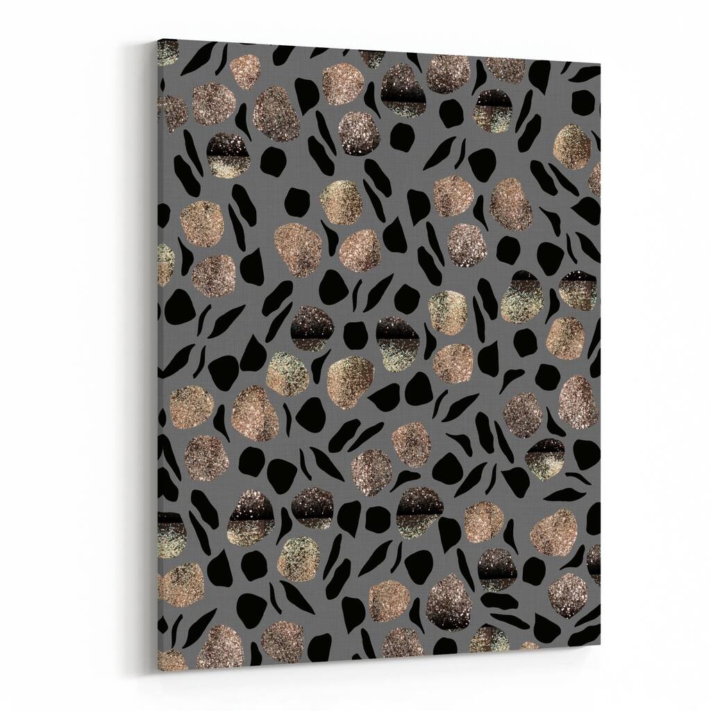 Animals Boho Minimal Modern Pattern Canvas Wall Art Print