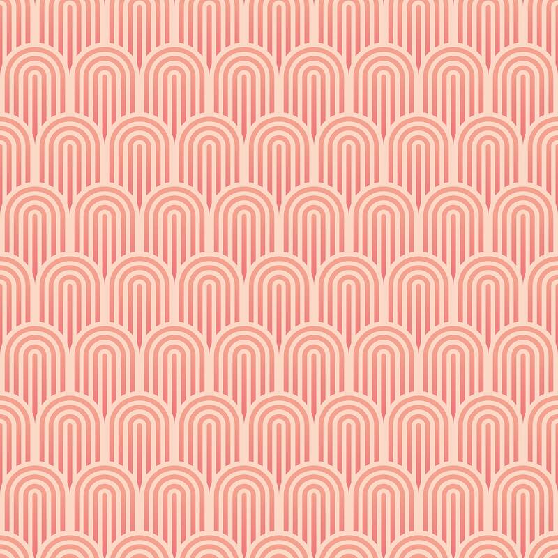 Hoopla Walls Retro Arch Blush Pink Peel and Stick Wallpaper - N/A