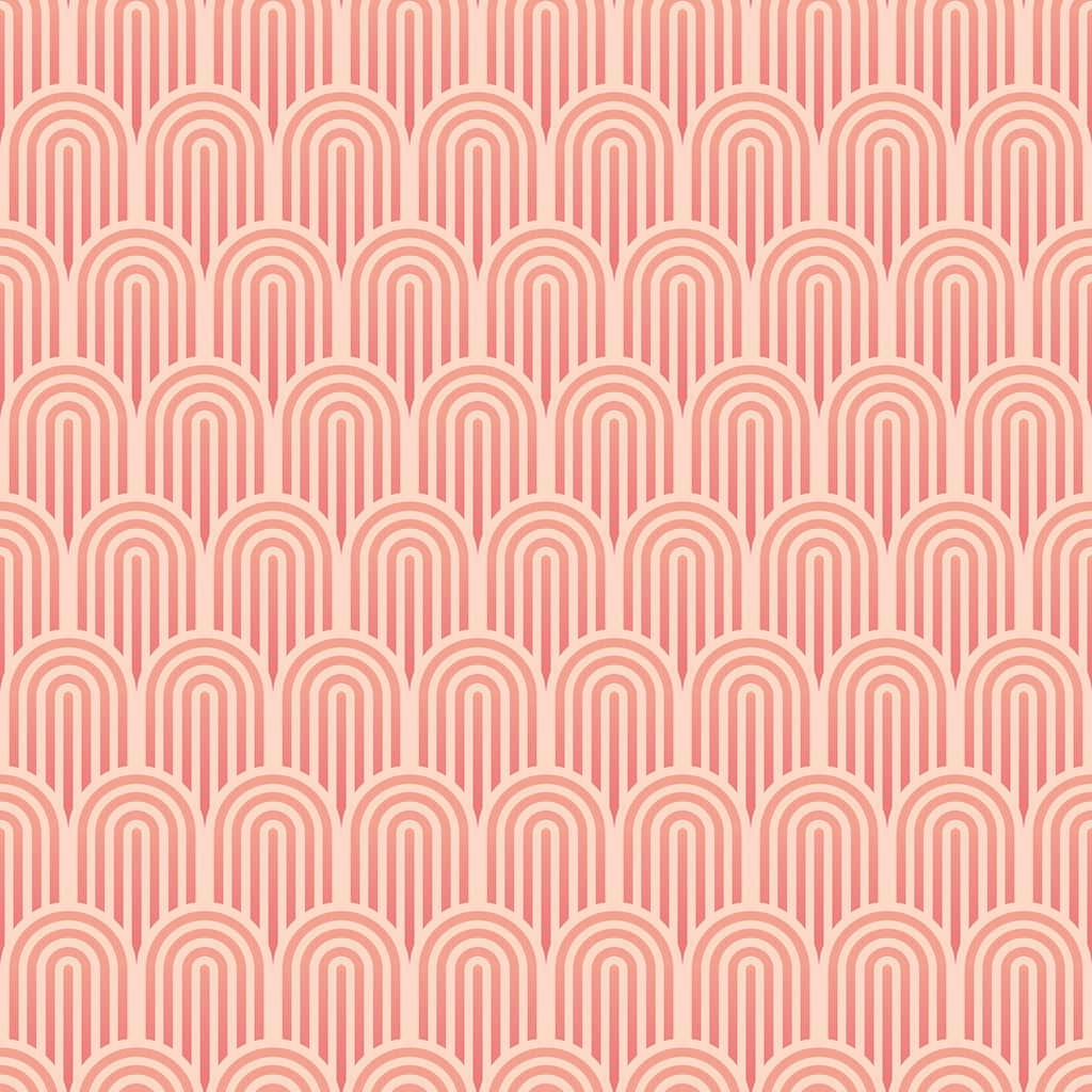 Hoopla Walls Retro Arch Blush Pink Peel and Stick Wallpaper - N/A
