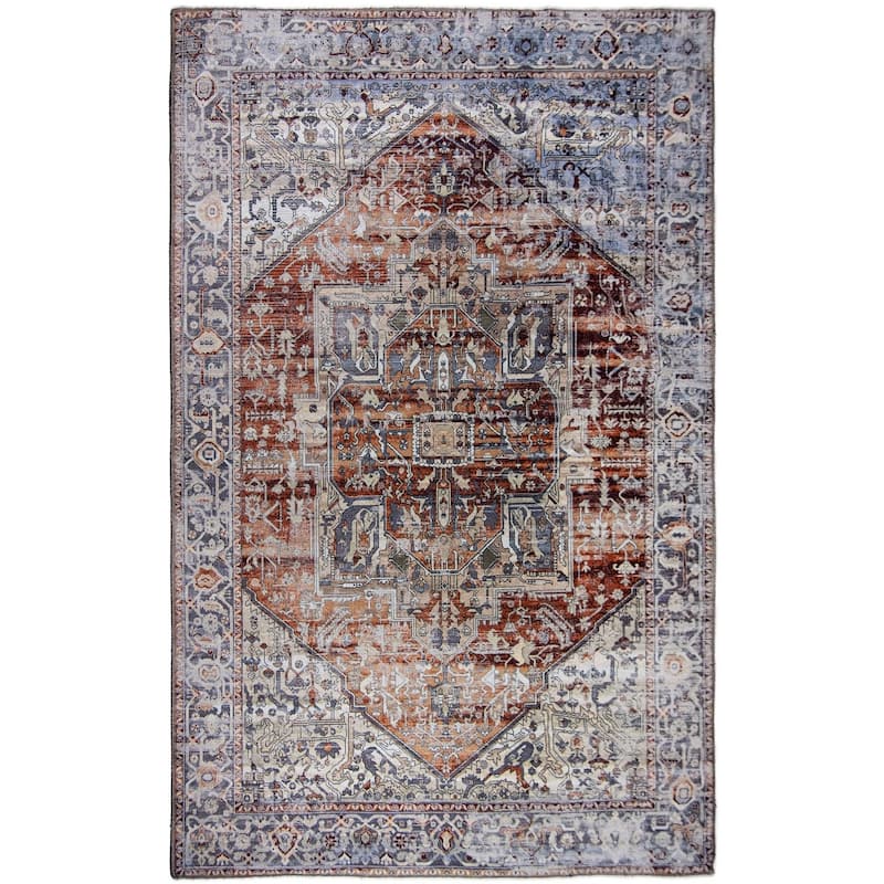L'Baiet Sasha Coral Distressed Machine Washable Rug - 8' x 10'/Surplus