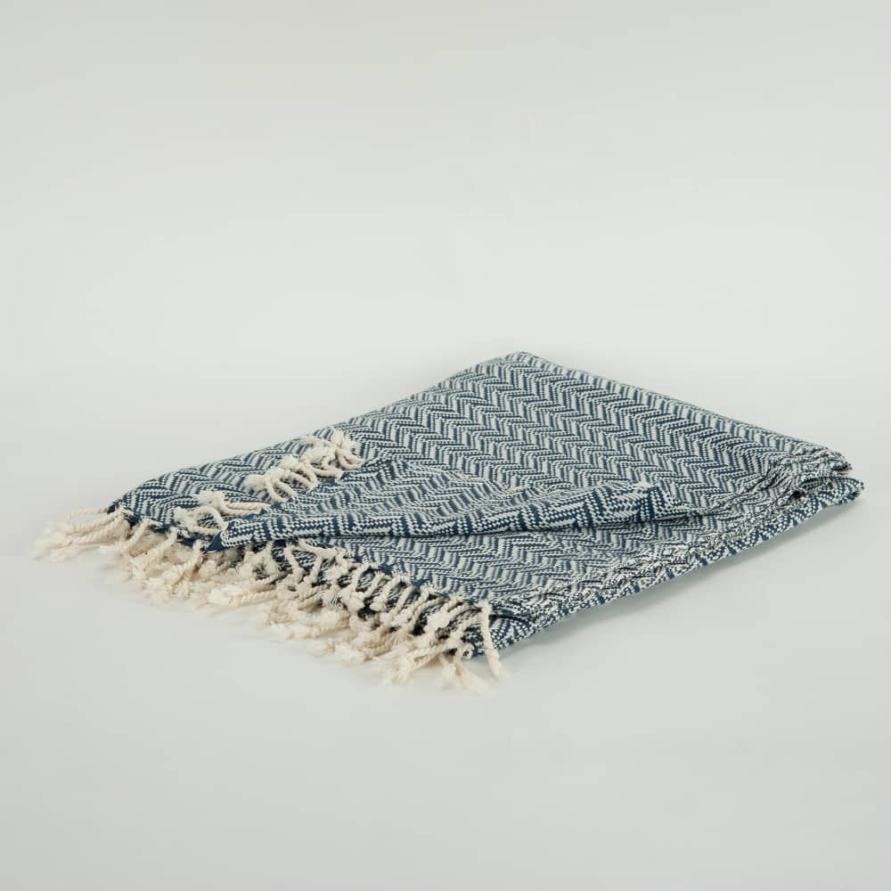 Rizzy Home Chevron Hand Loomed Woven Throw