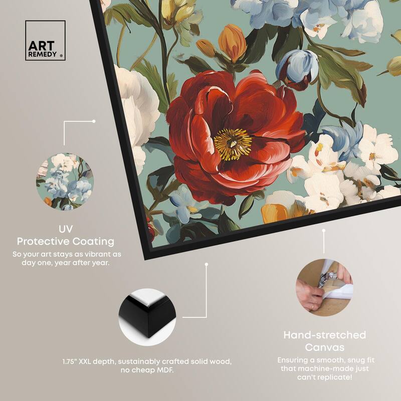 Floral Tapestry II Canvas by Art Remedy