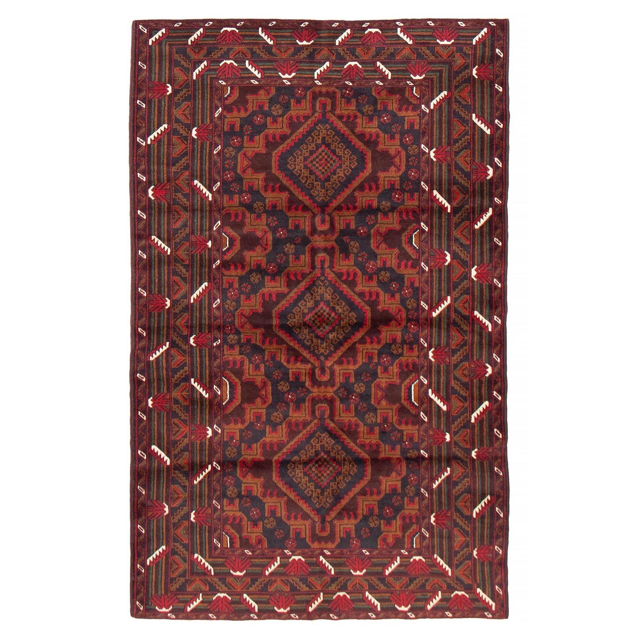 Teimani Red Rug 3'11" x 6'4" - 3'11 x 6'4