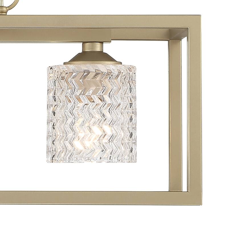 Moulins 3-ight Linear Modern Farmhouse Rectangle Chandelier with UL Certified - 25in