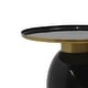 preview thumbnail 3 of 4, Indigo Road by Egypt Sherrod x East at Main Samara Black Enamel Round Side Table