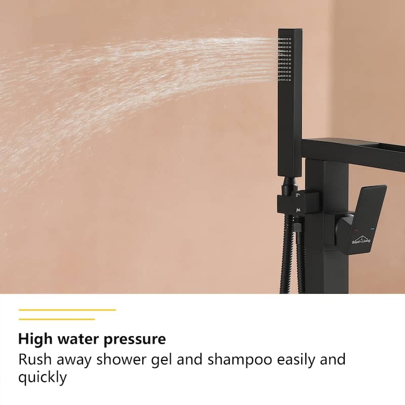 Freestanding Bathtub Faucet with Hand Held Shower