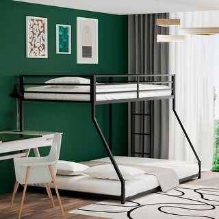 Twin Over Full Metal Bunk, Black