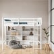 preview thumbnail 2 of 20, Space Saving Design Twin Size Loft Bed with 8 Open Storage Shelves and Built-in Ladder