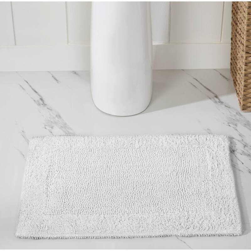 Better Trends Bath Rugs Set 100% Cotton Tufted Soft Water Absorbent Bathroom Rug for Shower, Sink Bath Mats Edge Collection
