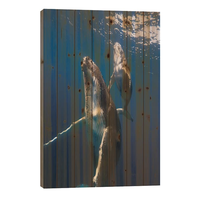 Back To The Surface Print On Wood by Barathieu Gabriel - Multi-Color - 26x18x1.5
