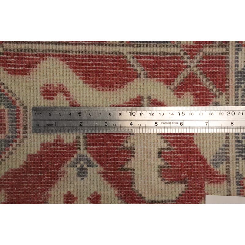 Hand Knotted Oriental 100% Wool Carpet Traditional Medallion Oranges & Rust Heriz (serapi) Area Rug - 9' 0'' X 5' 10''