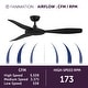 preview thumbnail 13 of 15, Fanimation GlideAire 52 inch Indoor/Outdoor Smart Ceiling Fan with Remote - Black