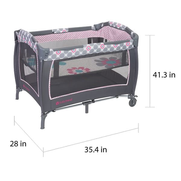 Baby Trend Lil Snooze Daisy Dots Deluxe Nursery Center Overstock 23066482