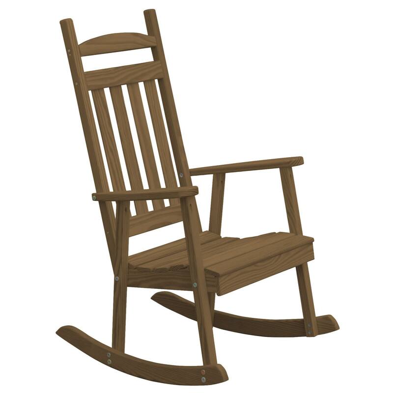 Pine Classic Porch Rocker - Mushroom Stain
