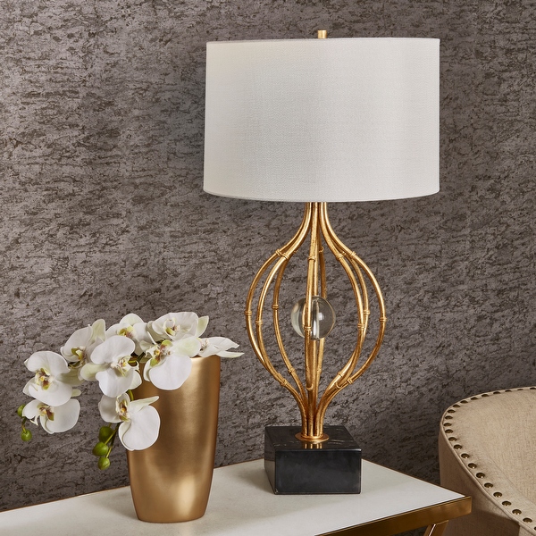 Metal 31 Cage Table Lamp with Crystal Orb Gold bla 31.0 H 16.0 x 16.0 x 31.0 Bed Bath Beyond 25623393