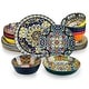preview thumbnail 1 of 8, vancasso Bohemian Porcelain Pattern Dinnerware Set 24 Piece